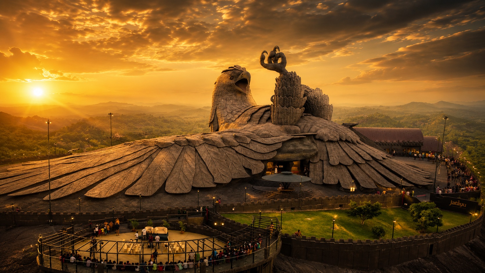 Jatayu Rama Temple at Jatayupara, Chadayamangalam, Kerala